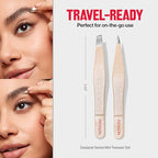 Buy now Revlon Designer Series Mini Tweezer Set, Hair Removal Tool Kit with Slant & Point Tips, Portable and Easy to Use, Made with Long Lasting Stainless Steel, 1 Count at indiglob india
