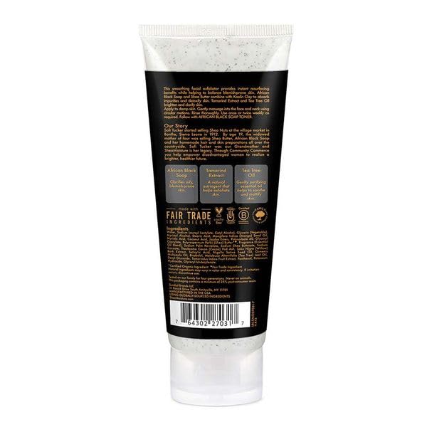 Buy now SheaMoisture Facial Wash and Scrub African Black Soap for Blemish Prone Skin to Clarify Skin 4 oz at indiglob india