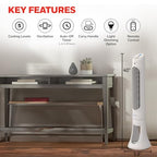 Buy now Honeywell QuietSet Whole Room Oscillating Tower filter Fan with Remote, White, HYF260 at indiglob india