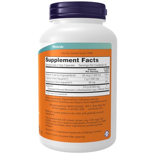Buy now NOW Foods Supplements, Red Mineral Algae Plus Vitamin D-2, Joint Health*, 180 Veg Capsules at indiglob india