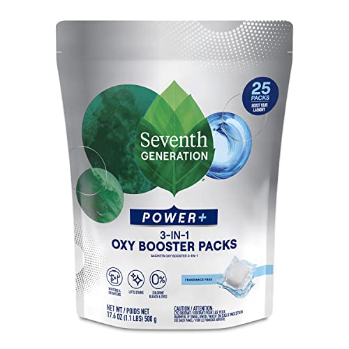 Buy now Seventh Generation Oxy Booster Stain Remover Packs Fragrance Free Power+ Stain Remover For Clothes 25 Count at indiglob india
