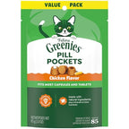 Buy now Greenies Feline Pill Pockets for Cats Soft Cat Treats, Chicken Flavor, 1.6 oz. Pouch, 45 Count at indiglob india