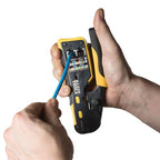 Buy now Klein Tools 80072 RJ45 Cable Tester Kit with LAN Scout Jr. 2, Coax Crimper / Stripper / Cutter Tool and 50-Pack Pass-Thru Modular Data Plugs at indiglob india
