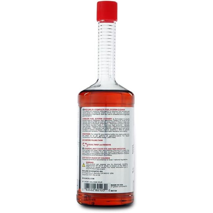 Buy now Red Line 60103 SI-1 Complete Fuel System Cleaner, Cleans and Prevents Corrosion in Fuel Systems, Cleans Injectors, Carburetors, Valve and Combustion Chamber Deposits - 15 Ounce at indiglob india