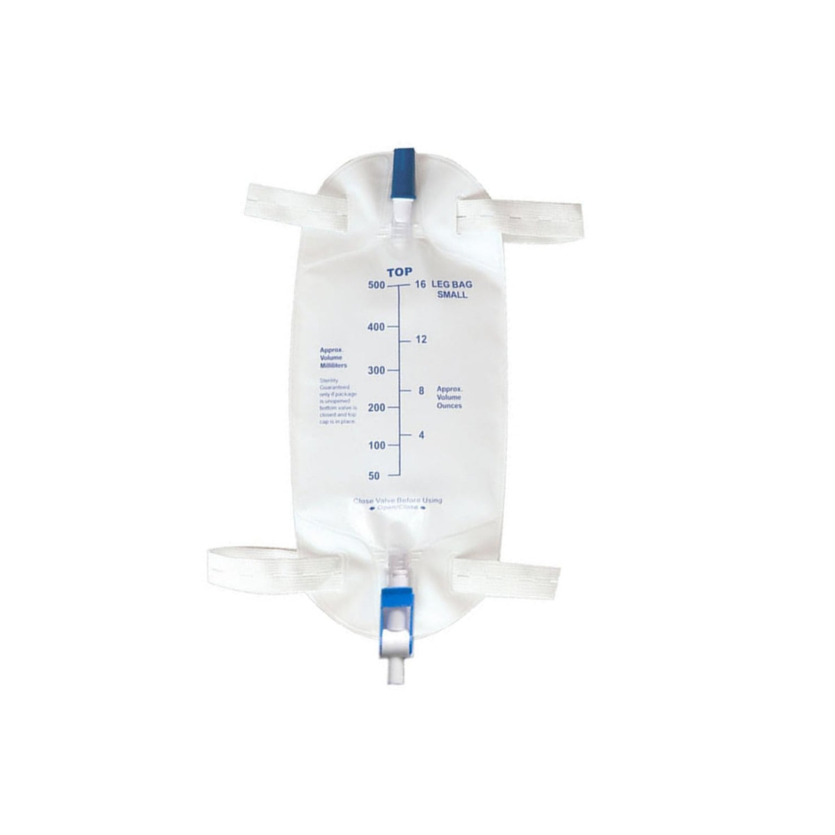 4 Pack Easy-Tap Leg Bag Urinary Drainage Bag, 500 ML Anti-Reflux Valve, Cloth Straps Easy Flip Drain