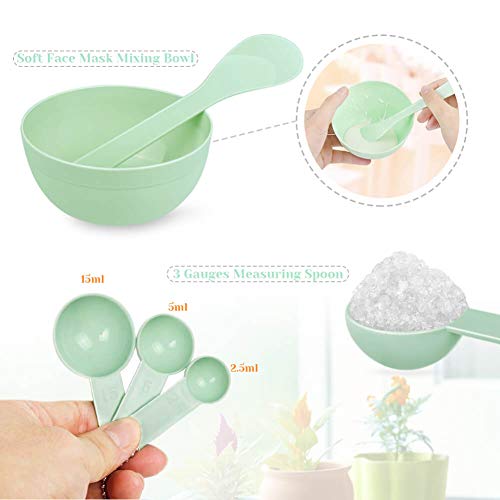 Buy now Face Mask Mixing Bowl Set, Anezus 11 Pcs DIY Facemask Mixing Tool Kit with Facial Mask Bowl Stick Spatula Silicone Brush Spray Bottle Puff Soaking Bottle Gauges at indiglob india