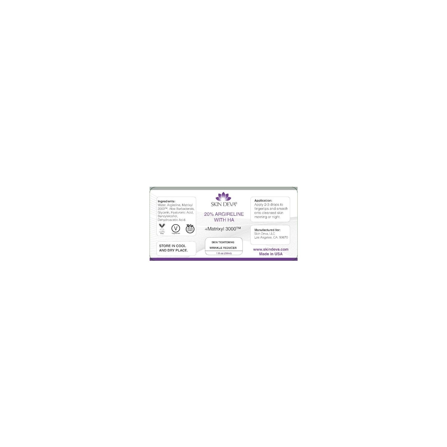 Buy now SKIN DEVA 20% Argireline Serum with Matrixyl 3000 Pure Hyaluronic Acid Serum For Face Deep Wrinkle Reducer Anti Aging Tones Skin and Stimulates Collagen Peptides Serum For Face at indiglob india