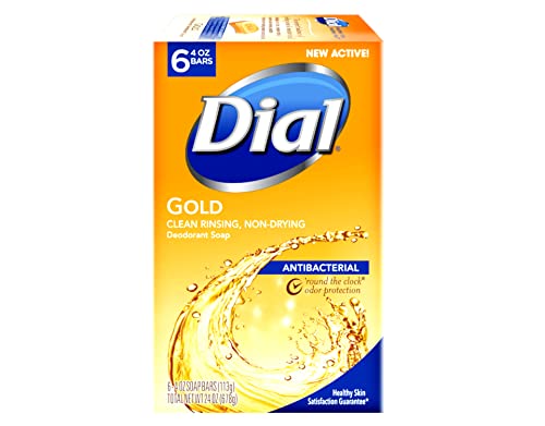 Buy now Dial Antibacterial Soap Bar, Gold, 6 Count (Pack of 2) at indiglob india