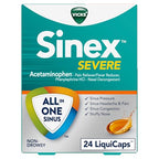 Buy now Vicks Sinex SEVERE LiquiCaps, All-In-One Sinus Relief, Non-Drowsy, Nasal Decongestant, Maximum Strength Relief of Sinus Headache, Pain, Pressure, & Congestion, 24 LiquiCaps at indiglob india