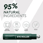Buy now Wolf Project Under Eye Roller - Korean Beauty, with Caffeine, Vitamin C and Peptides - Energizing Serum for Dark Circles and Puffiness, Fine Lines, Wrinkles - Gel-Based Brightening Cream at indiglob india