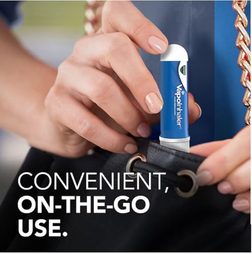 Buy now Vicks VapoInhaler, On-the-Go Portable Nasal Inhaler, Non-Medicated, With Refreshing Vicks Vapors, Menthol Scent , 4 Scented Sticks at indiglob india