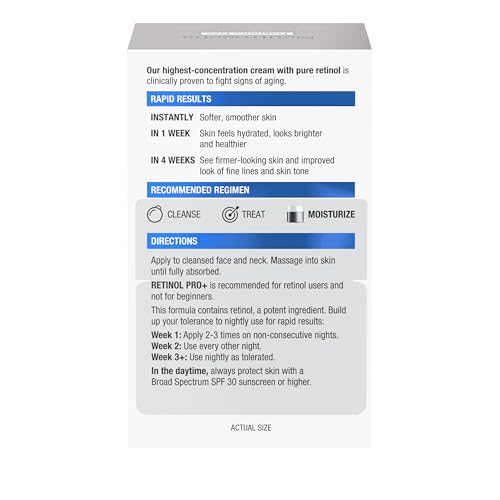 Buy now Neutrogena Retinol Pro+ Anti-Wrinkle Night Moisturizer, Rapid Wrinkle Repair, Anti-Aging Face & Neck Cream, Formulated without fragrance, parabens, dyes, & phthalates, Retinol, 1.7 oz at indiglob india