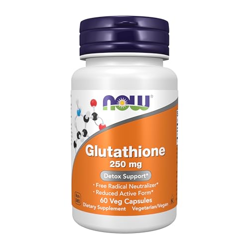 Buy now NOW Foods Supplements, Glutathione 250 mg, Detoxification Support*, Free Radical Neutralizer*, 60 Veg Capsules at indiglob india