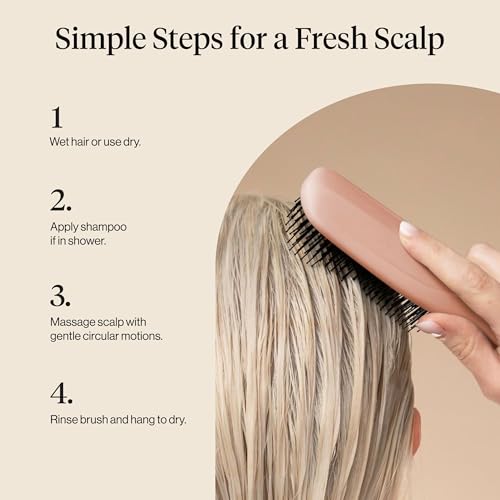 Buy now Kitsch Scalp Renewal Brush - Exfoliating & Scalp Massager for Hair Growth, Gentle Head Massage Brush to Remove Buildup, Boost Circulation & Relaxing Head Scrubber for Washing Hair - Terracotta at indiglob india