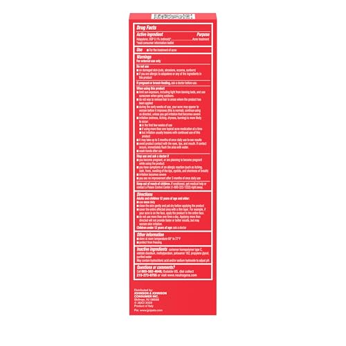 Buy now Neutrogena 0.1% Adapalene Gel Acne Treatment, Topical for Acne, Adapalene Medication for Blemishes, Once Daily Topical Retinoid to Prevent Breakouts, Oil & Fragrance-Free, 1.6 oz at indiglob india