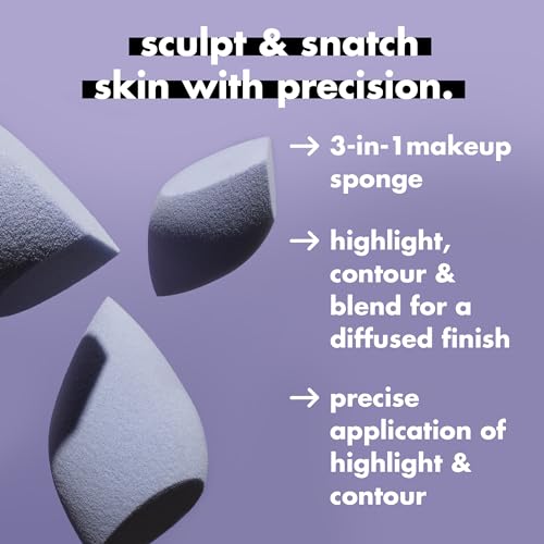 Buy now e.l.f. Precision Sculpting Sponge, 3-in-1 Sponge For Contouring & Blending To A Smooth Finish, Great For Cream & Powder Formulas, Vegan & Cruelty-Free at indiglob india