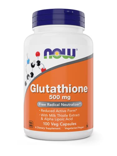 Buy now Now Glutathione 500 mg, 100 Vegan Capsules - Reduced Form GSH Supplement - Enhanced with Milk Thistle Extract and Alpha Lipoic Acid at indiglob india