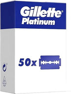 Buy now Gillette Double Edge Platinum Safety Razor Blades for Men, Pack of 50 Stainless Steel Refill Blades at indiglob india