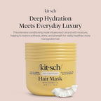 Buy now Kitsch Deep Conditioning Hair Mask â€“ Moisturizing Hair Mask for Damaged Hair with Coconut Oil â€“ Hydrating, Strengthening & Frizz-Reducing Hair Care Treatment for Curly, Coily & All Hair Types - 10 oz at indiglob india