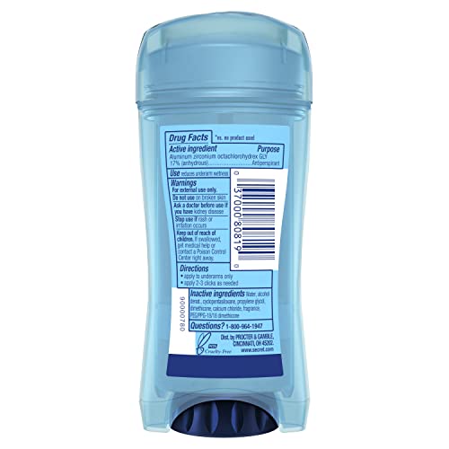 Buy now Secret Antiperspirant Deodorant for Women, Protecting Powder Scent, Clear Gel, Outlast Xtend, 2.6 Oz (Pack of 6) at indiglob india