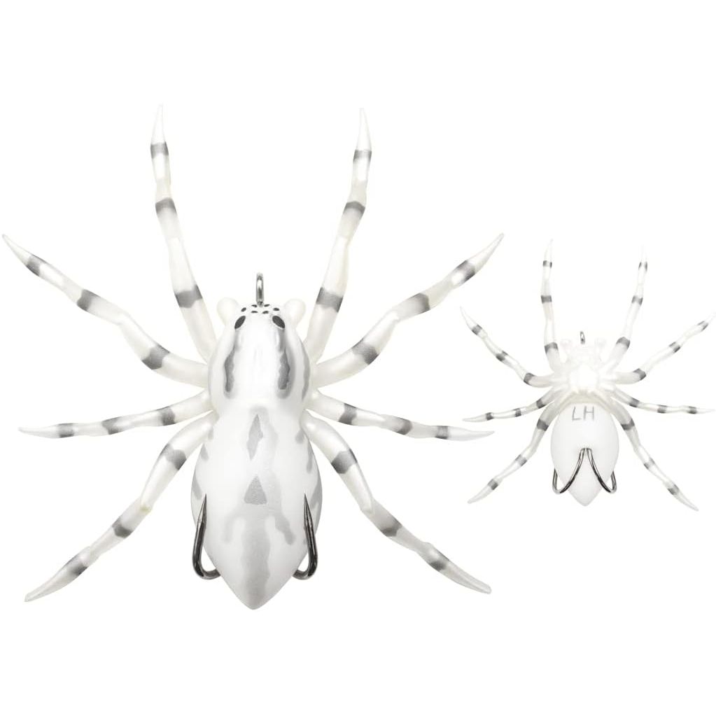 Buy now LUNKERHUNT Phantom Spider Lure for Bass Fishing (2.5 Inch) | Topwater Spider Fishing Lure with Natural Walking Action | Soft Hollow Body Weedless Hooks for Trout and Pike White Wolf at indiglob india