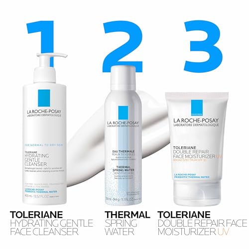 Buy now La Roche-Posay Toleriane Double Repair UV SPF Moisturizer for Face, Daily Facial Moisturizer with Sunscreen SPF 30, Niacinamide and Glycerin, Oil Free, Moisturizing Sun Protection at indiglob india