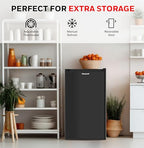 Buy now Honeywell Compact Upright Freezer, 3 Cubic Feet, Single Door Upright Freezer with Reversible Door, for Home, Dorms, Apartment, Office- Black at indiglob india
