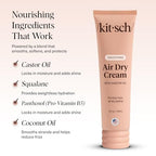 Buy now Kitsch Smoothing Air Dry Cream for Hair â€“ Frizz Control Hair Care Product with Castor Oil & Coconut Oil â€“ Weightless Styling Cream - Enhances Natural Texture Appearance | Ideal Gifts for Women â€“ 5 oz at indiglob india