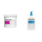 AmLactin Crepe Firming 12 oz Cream & Intensive Healing 7.9 oz Lotion Bundle - Exfoliator and Moisturizer