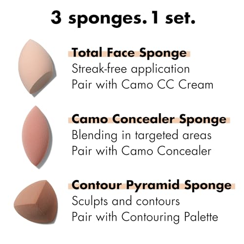 Buy now e.l.f. Total Sponge Set, Multi-use Makeup Sponge Set For Flawless Blending, Great For Powder Or Liquid Concealer & Foundation, Vegan & Cruelty-Free at indiglob india