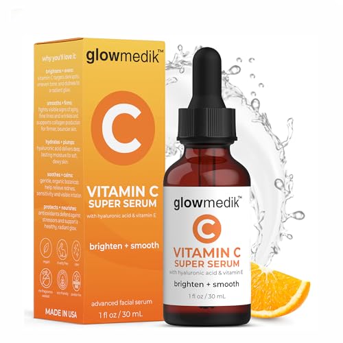 Buy now GlowMedik Vitamin C Serum for Face â€“ Brighten + Smooth Vit C Serum with Hyaluronic Acid, Vitamin E & MSM, Hydrates & Firms Dull or Uneven Skin for a Radiant, Youthful-Looking Glow, 60ml at indiglob india