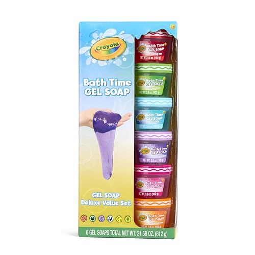 Buy now Crayola Bath Time Slime 6 Piece Set, Soaps with Slime Texture & Consistency, Multi Color Bath Soap 6 Pack / 3.6 oz Each, Colors Included: Red, Green, Blue, Purple, Pink, & Orange at indiglob india