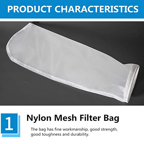 Buy now Nylon Mesh Filter Socks 7 Inch Ring 150 Micron 16 Inch Long NMO Aquarium Filter Bags -1Pack (150 Micron 7" x 16") at indiglob india