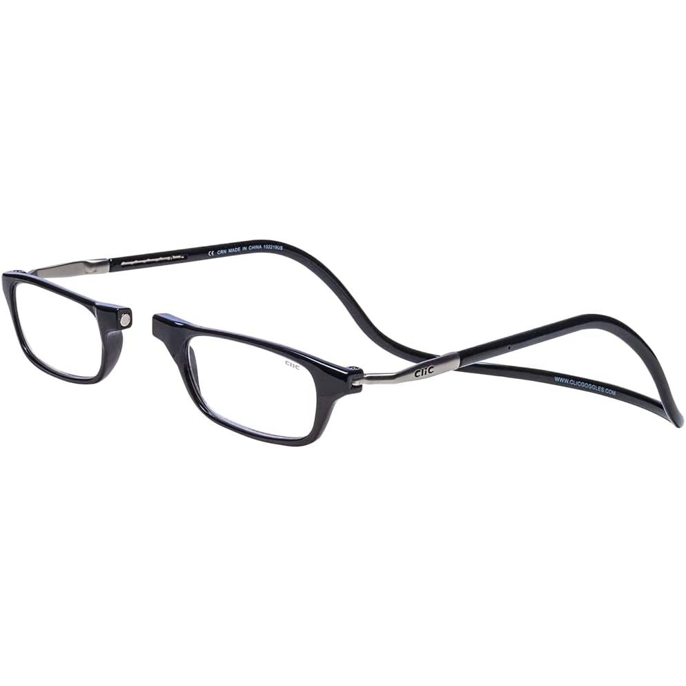 Buy now Clic Magnetic Reading Glasses for Men or Women, Computer Readers, Original Long (M-L, Black, 1.75 Magnification) at indiglob india