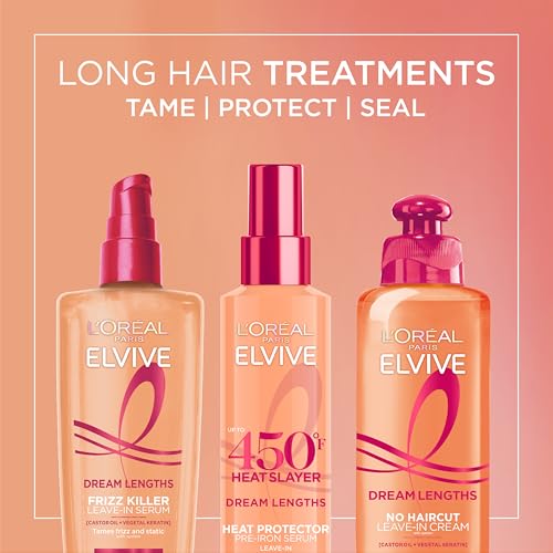 Buy now L'Oreal Paris Elvive Dream Lengths Frizz Killer Leave-In Serum, 3.4 Ounce at indiglob india