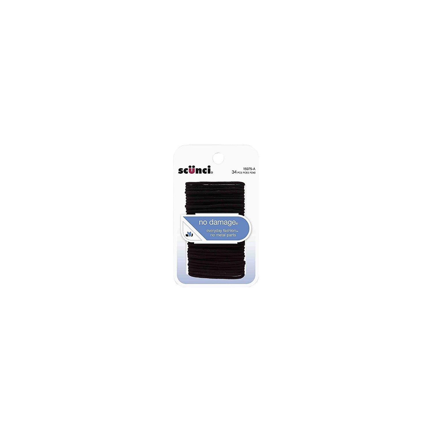 Buy now Scunci No Damage Hair Elastics, Small, Black 34 ea (Pack of 3) at indiglob india
