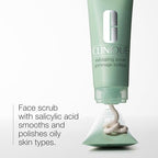 Buy now Clinique Exfoliating Face Scrub With Salicylic Acid For Oily Skin Types | Refreshing + Refining, 3.4 Fl Oz at indiglob india
