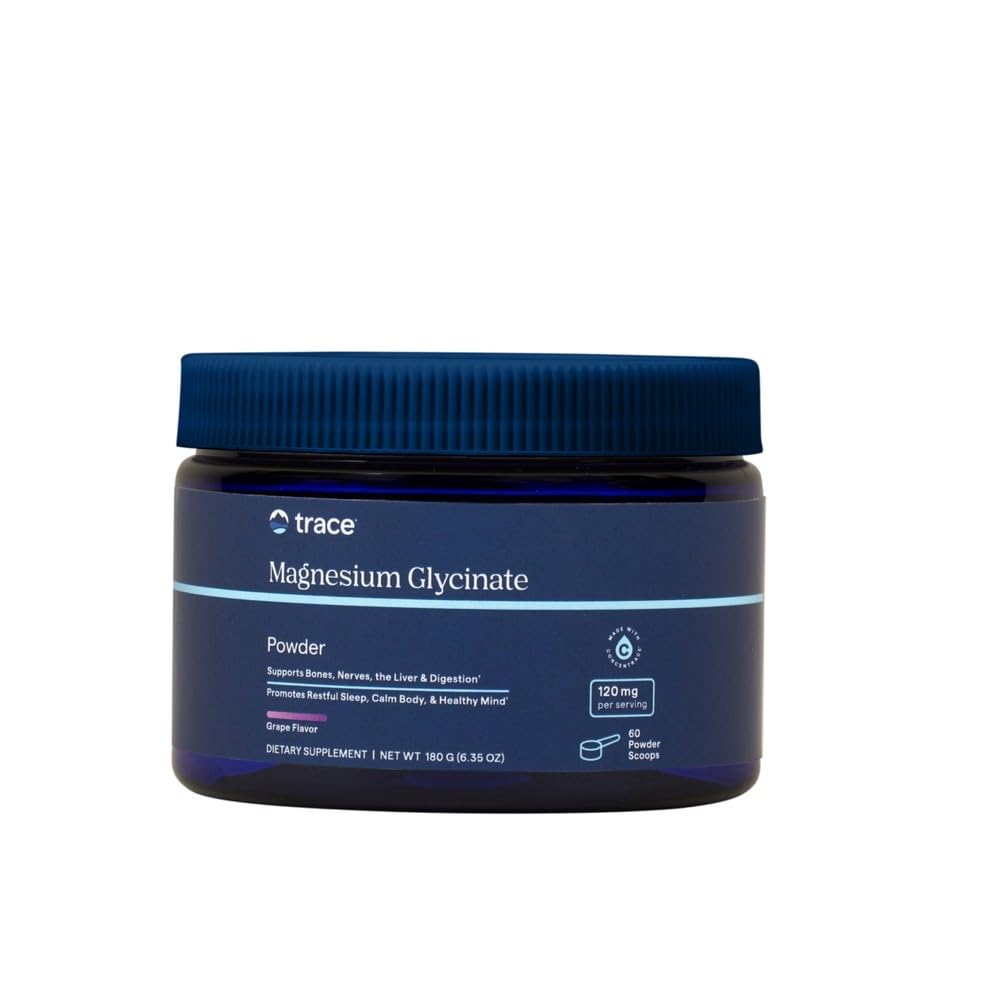 Trace Minerals Magnesium Glycinate Powder, Mixed Berry Lemonade | High absorption chelated form, Gentle on stomach, ionic trace minerals, Calm muscles and mood