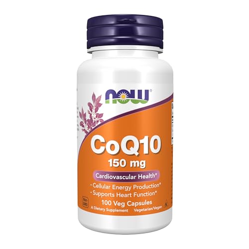 Buy now NOW Supplements, CoQ10 150 mg, Pharmaceutical Grade, All-Trans Form produced by Fermentation, 100 Veg Capsules at indiglob india