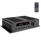 Buy now Pyle Wireless Bluetooth Home Audio Amplifier - 100W 5 Channel Home Theater Power Stereo Receiver, Surround Sound w/ HDMI, AUX, FM Antenna, Subwoofer Speaker Input, 12V Adapter, Black - PFA540BT at indiglob india