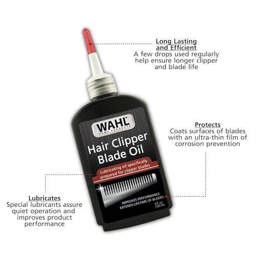 Buy now Wahl Premium Hair Clipper Blade Lubricating Oil for Clippers, Trimmers, & Blade Corrosion for Rust Prevention â€“ 4 Fluid Ounces â€“ Model 3310-300A at indiglob india