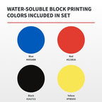 Buy now Speedball Water-Soluble Block Printing Ink Set ƒ?? 4 Bold Colors With Satiny Finish - 1.25 FL OZ Tubes at indiglob india