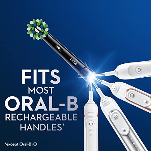 Buy now Oral-B Cross Action Electric Toothbrush Replacement Brush Heads, Black, 3 Count (Pack of 1) at indiglob india