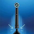 Buy now Oral-B Crossaction Electric Toothbrush Replacement Brush Head Refills, Black , 4 Count (Pack of 1) at indiglob india