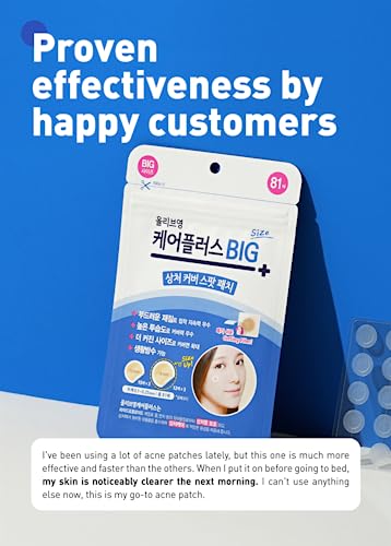Buy now OLIVE YOUNG Care Plus Spot Patch Big (81 Count) | Hydrocolloid Patch, Spot Stickers for Acne Pimple and Zits at indiglob india