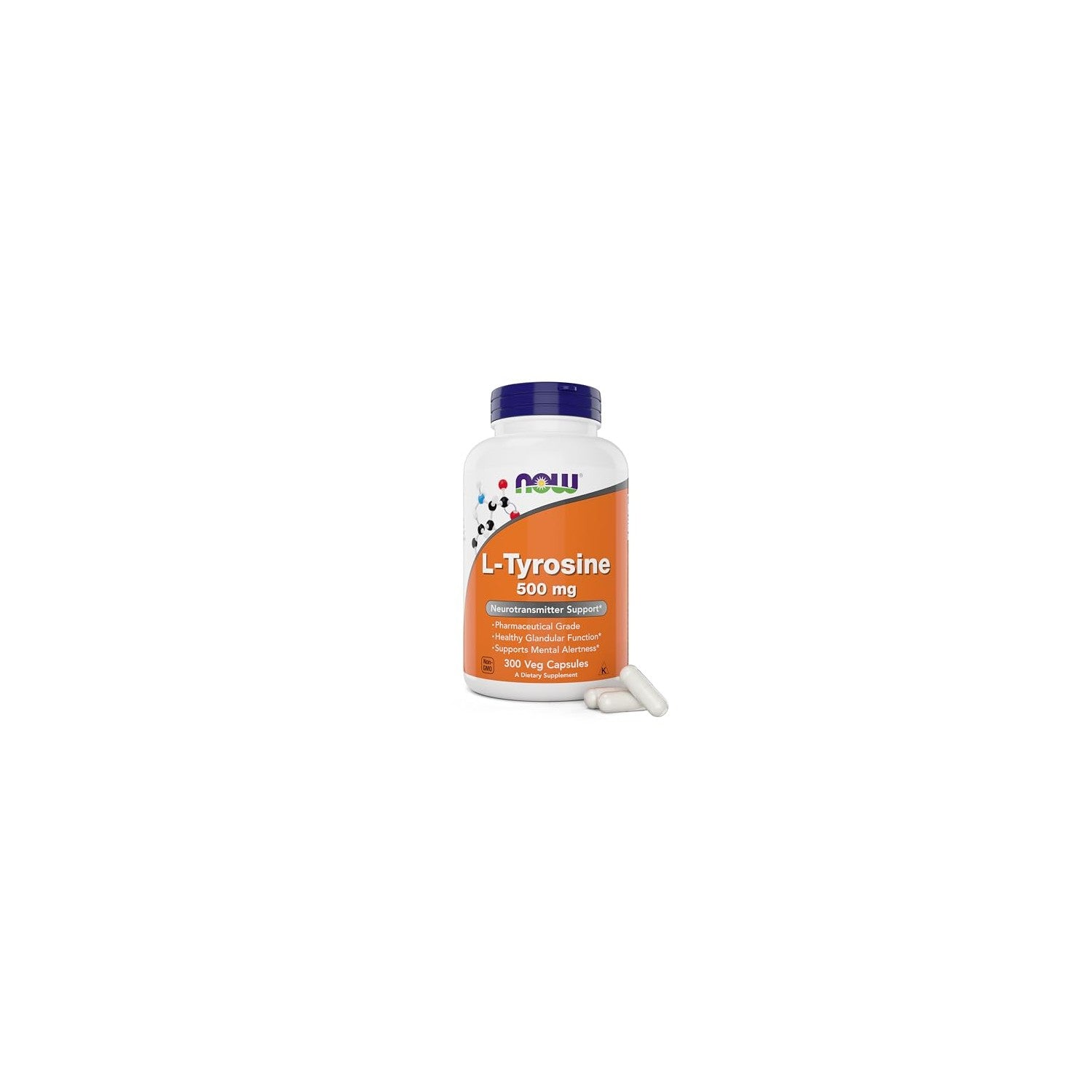 Buy now Now Foods L-Tyrosine 500mg, 300 Capsules - Non GMO - Supports Mental Alertness - 500 mg Caps - Free Form Supplement at indiglob india