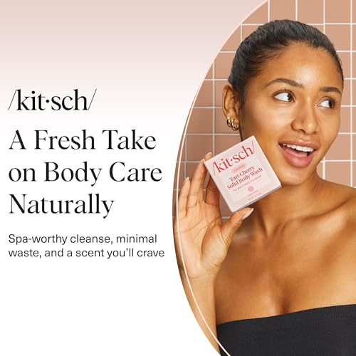 Buy now Kitsch Cleansing Tart Cherry Soap Bar with Refreshing Scent - Eco-Friendly Body Wash Women Love - Cherry Solid Bar Soap for Daily Use - Silicone, Sulfate and Paraben Free, Made in USA - 4oz at indiglob india