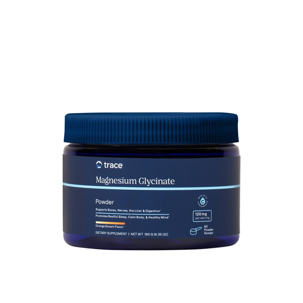Trace Minerals Magnesium Glycinate Powder, Mixed Berry Lemonade | High absorption chelated form, Gentle on stomach, ionic trace minerals, Calm muscles and mood