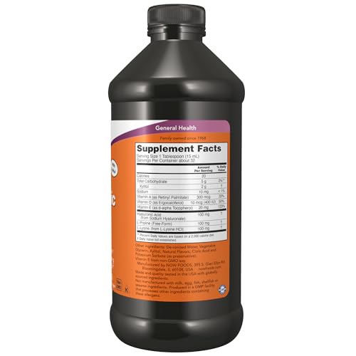 Buy now NOW Foods Supplements, Liquid Hyaluronic Acid, Delicious Berry Flavor, 100 mg Per Serving, 16-Ounce at indiglob india