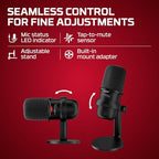 Buy now HyperX SoloCast – USB Condenser Gaming Microphone, for PC, PS4, PS5 and Mac, Tap-to-Mute Sensor, Cardioid Polar Pattern, great for Streaming, Podcasts, Twitch, YouTube, Discord,Black at indiglob india